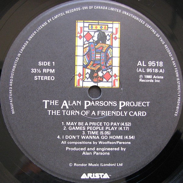 The Alan Parsons Project ‎– The Turn Of A Friendly Card