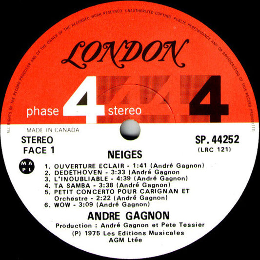 André Gagnon ‎– Neiges (LP, Used)