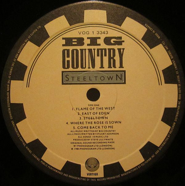 Big Country ‎– Steeltown (LP, Used)