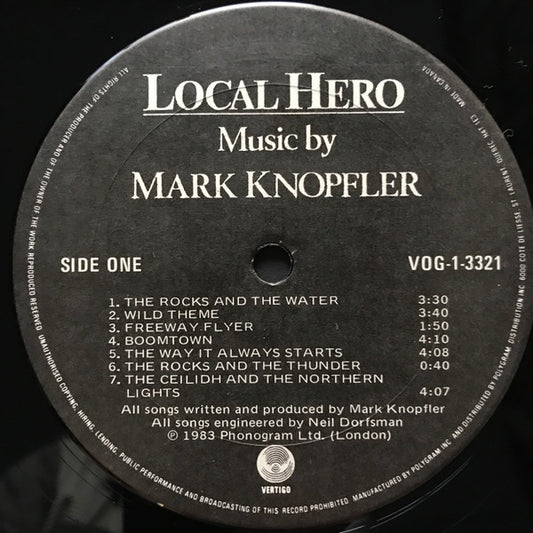 Mark Knopfler ‎– Local Hero (LP, Used)