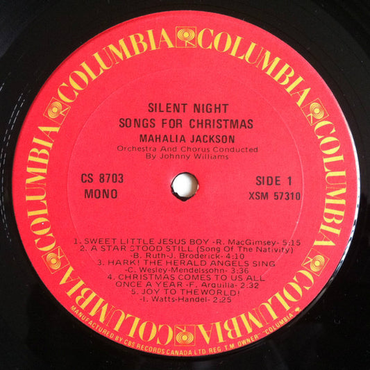 Mahalia Jackson ‎– Silent Night - Songs For Christmas (LP, Mono, Used)