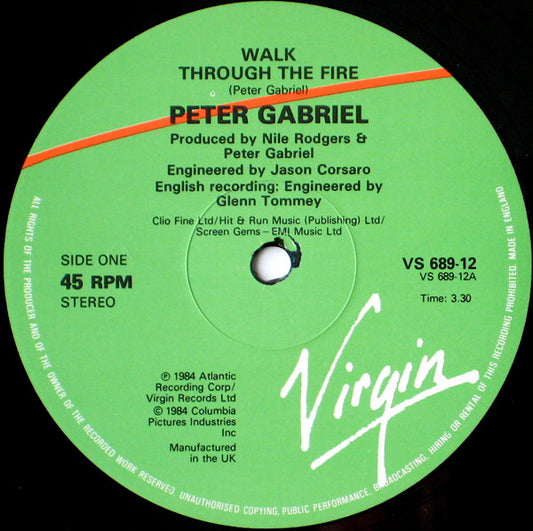 Peter Gabriel ‎– Walk Through The Fire (12", UK Import, Used)