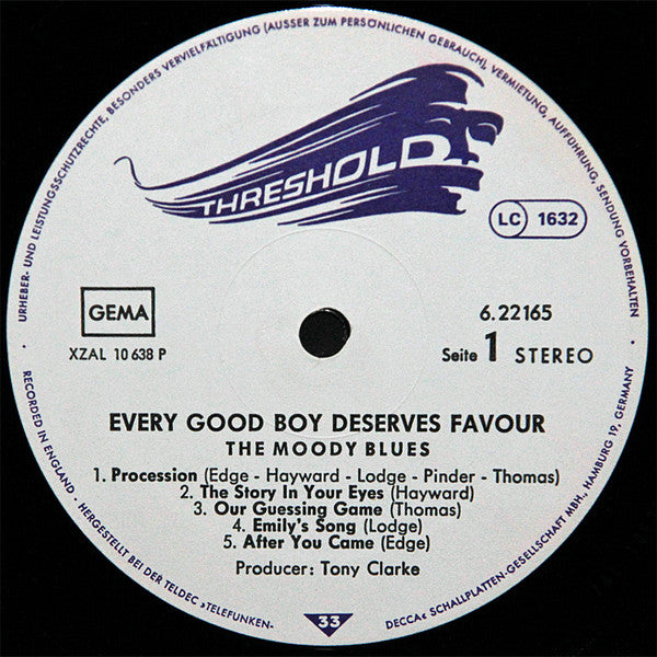 The Moody Blues ‎– Every Good Boy Deserves Favour (LP, Used)